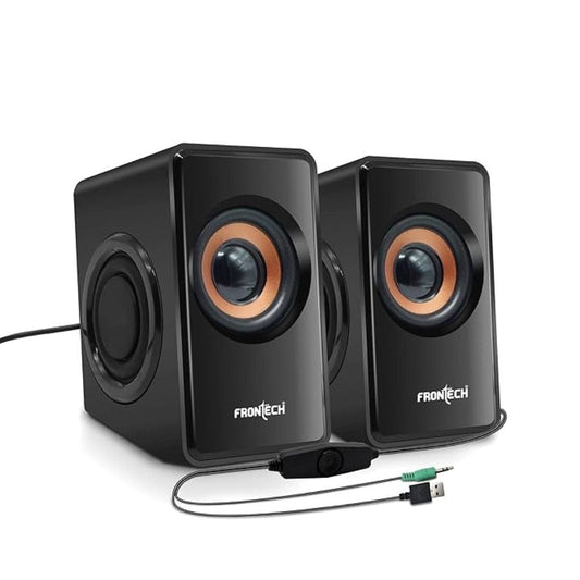 LX INDIA Speaker FRONTECH 2.0 USB Powered Multimedia Speakers (SPK-0001, Black)