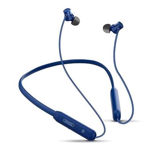 LX INDIA Headphones and Headsets FRONTECH BASSHUNTER Wireless Neckband (EF-0072, Blue)