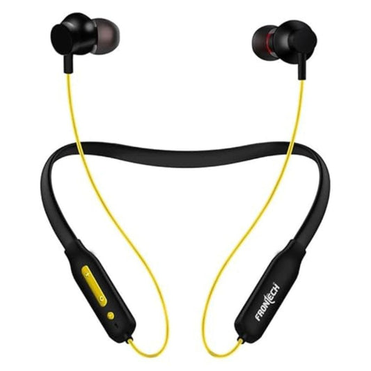 LX INDIA Headphones and Headsets FRONTECH Jazz Wireless Neckband Earphone with Mic (EF-0022, Black & Yellow)