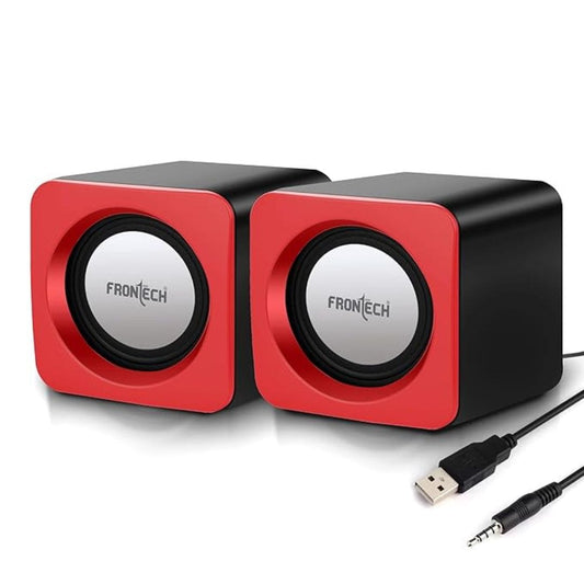 LX INDIA Speaker FRONTECH Premium 2.0 Channel USB Powered Speakers (Red)