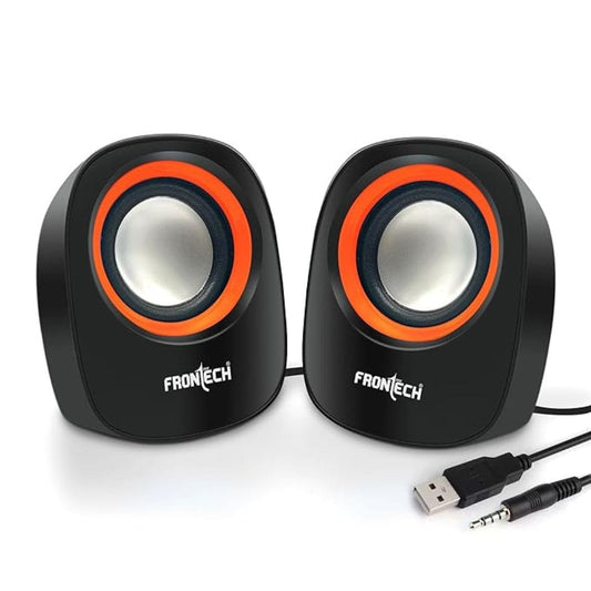 LX INDIA Speaker Orange FRONTECH Premium 2.0 Channel USB Powered Speakers (SPK-0003)