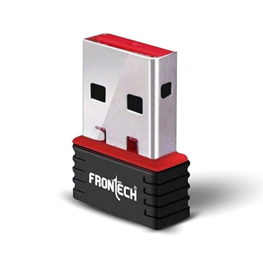 LX INDIA Wifi Dongles FRONTECH WiFi Dongle 150 Mbps Mini Wireless Network (0843, Black & Red)