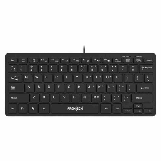 LX INDIA Keyboards FRONTECH Wired Mini Keyboard (KB-0041, Black)