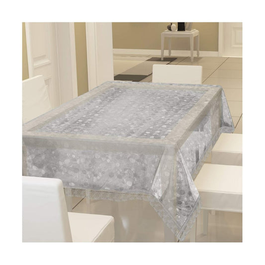 LX INDIA Table Cloth Fun Homes Transparent 3D Design PVC 6 Seater Dining Table 60x90 Inch