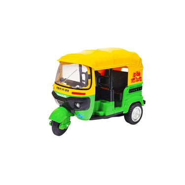 LXINDIA Toys FunBlast Auto Rickshaw Friction Power Auto Toys Bump and Go Auto Rickshaw