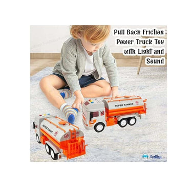 LXINDIA Toys FunBlast Super Tanker Truck Toys for Kids Pull Back Vehicles Toy Truck