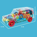 LXINDIA Toys FunBlast Transparent Jeep Toys for Kids