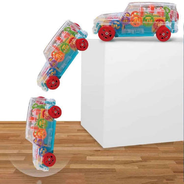 LXINDIA Toys FunBlast Transparent Jeep Toys for Kids