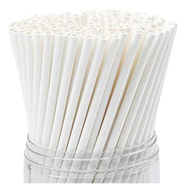 LXINDIA Disposables G1 Bio degradable Disposable Hard Paper Straw (White)