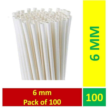 LXINDIA Disposables G1 Bio degradable Disposable Hard Paper Straw (White)