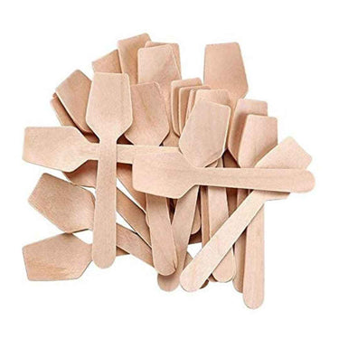 LXINDIA Disposables G1 Disposable Wooden Spoon Square end (95mm)