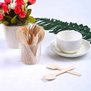 LXINDIA Disposables G1 Disposable Wooden Spoon Square end (95mm)