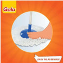 LXINDIA mop Gala Spin Mop Extendable Handle Rod with Microfiber Refill (White and Blue)