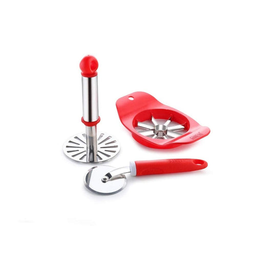 LX INDIA Fruit Cutter Ganesh 3 in 1 Apple Cutter, Pizza Cutter and Potato Masher Combo