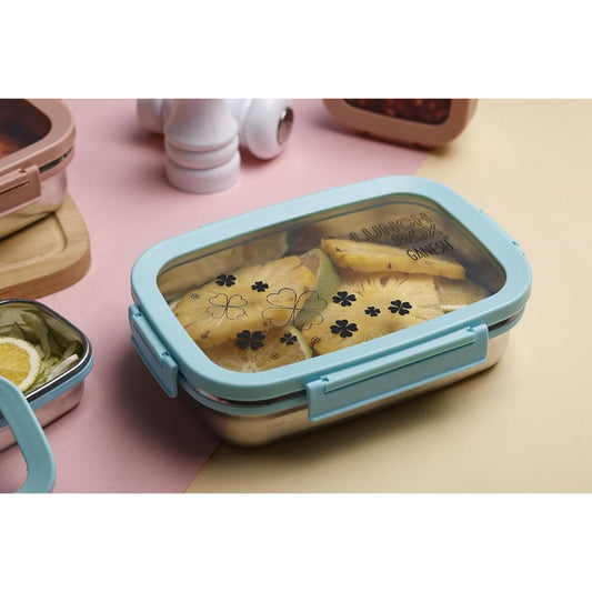LX INDIA Kids Lunch Box blue GANESH Alpha Juinor Stainless Steel Insulated Lunch Box