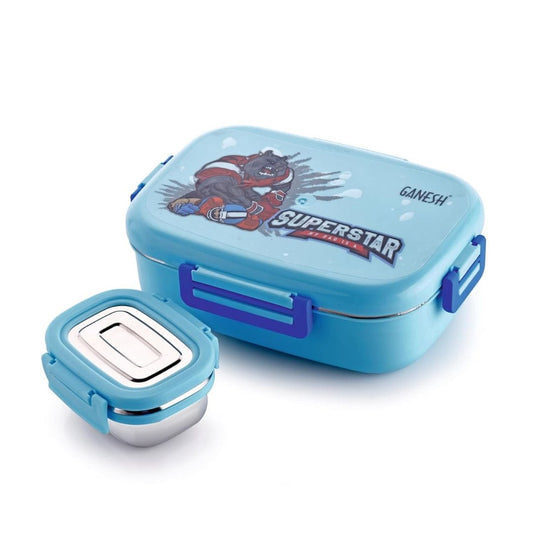 LX INDIA Kids Lunch Box blue GANESH Skipper Insulated Airtight Leak-Proof Lunch Box