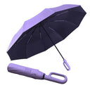 LXINDIA Umbrella GaxQuly Folding Umbrella With Carabiner Handle Big Size (Purple)