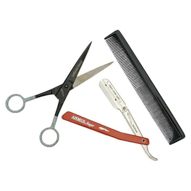 LXINDIA shaving est Generic Combo of Scissor with Folding Shaving Barber Razor and Dar NM66