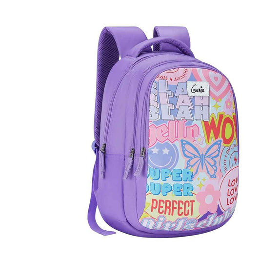 LX INDIA waterproof bags Genie Summer School Bag for Girls  Pastel Lavender colour