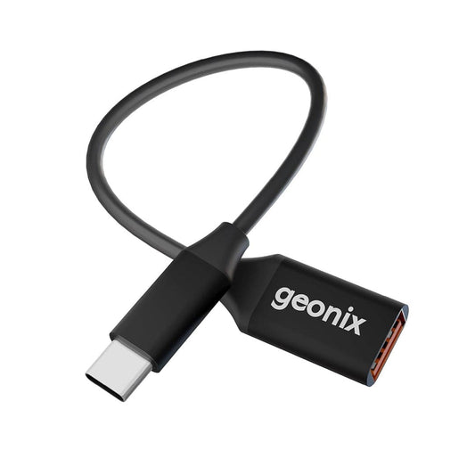 LX INDIA Mobile Accessories Geonix Befit U4 Type C to USB 3.0 OTG Converter with Cable | 10cm Flexible USB C Male to USB A Female Adapter (Pack of 2)