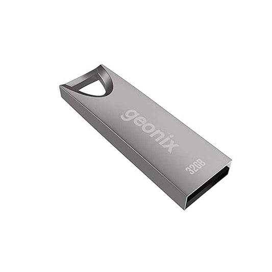 LX INDIA Pendrive Geonix Pendrive I Silver I USB 2.0 I Keyring Design I Lightweight I Variant 32GB