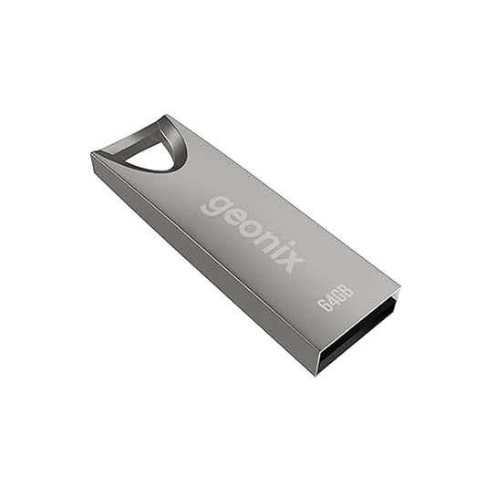 LX INDIA Pendrive Geonix Pendrive I Silver I USB 2.0 I Keyring Design I Lightweight I Variant 64GB