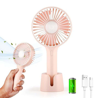 LXINDIA FANS Gesto Mini Portable Table USB Fan (Pink)