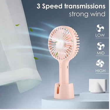 LXINDIA FANS Gesto Mini Portable Table USB Fan (Pink)