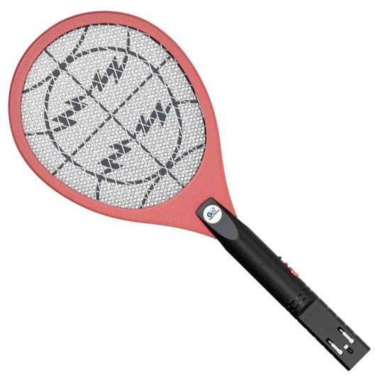 LX INDIA Mosquito Killer Racquet GIGAWATTS Attack Mosquito Racket Electric Insect Handheld Fly Swatter Rechargeable 400mAh Battery Bugs Trap Bat for Indoor Home Outdoor with 3-Months Warranty - red