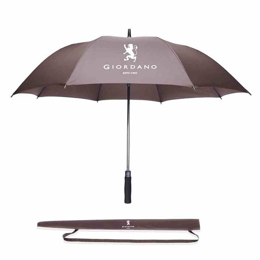 LX INDIA Umbrella Giordano UV Protection Unisex Auto Open Umbrella Brown