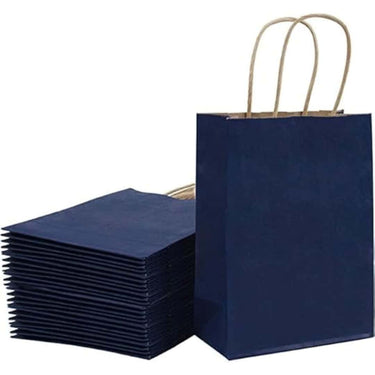 LXINDIA Bag Gitanjali Paper Curves Gift Paper Bag (25 pcs) (Blue Color)