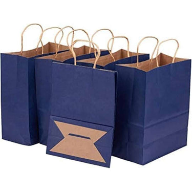 LXINDIA Bag Gitanjali Paper Curves Gift Paper Bag (25 pcs) (Blue Color)