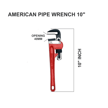 LXINDIA pipe wrenchers GLOBUS 361 10 INCH (250MM) Heavy Duty Pipe Wrench