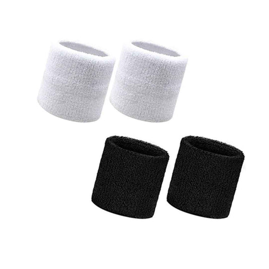 LX INDIA Sweat Bands Gmefvr Sports Wrist Band Black and White Sweatband ( Wristband White And Black)