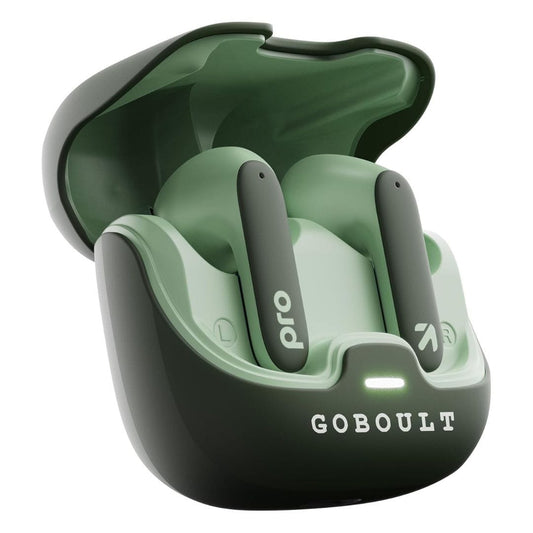 LXINDIA Earbuds GOBOULT Audio Z40 Pro with 100H Playtime, Quad Mic ENC,13mm Bass Drivers, Bluetooth 5.3 Truly Wireless in Ear Earbuds (Jungle)