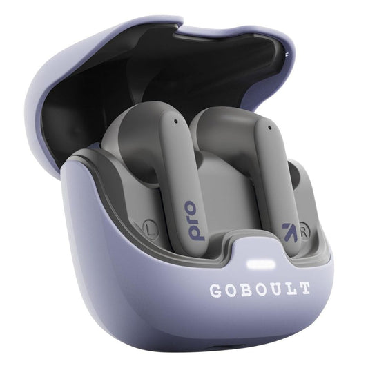 LXINDIA Earbuds GOBOULT Audio Z40 Pro with 100H Playtime, Quad Mic ENC,13mm Bass Drivers, Bluetooth 5.3 Truly Wireless in Ear Earbuds (Lavender)
