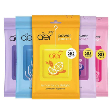 LXINDIA Air freshener Godrej aer Power Pocket Bathroom FreshenerAssorted Pack of 5