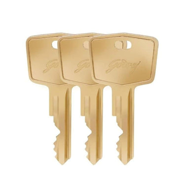 LXINDIA Lock Godrej No1 Square Padlock for Door Brass Finish Lock for Main Door with 3 Keys (Gold Pack of 1)