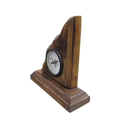 LX INDIA Antique Table clock Gola International Antique Replica Handmade Triangle Wooden Table Clock