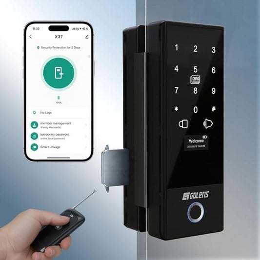 LX INDIA Smart Lock Golens Smart Glass Door Lock for Home Office