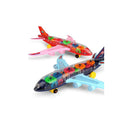 LXINDIA Toys Goyals Gear Display Transparent Airplane with 3D Flashing LED Lights and Music (Gear Airplane)