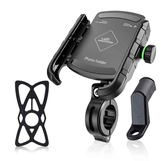 LX INDIA Mobile Holder GRAND PITSTOP Mobile Holder for Bikes (Black)
