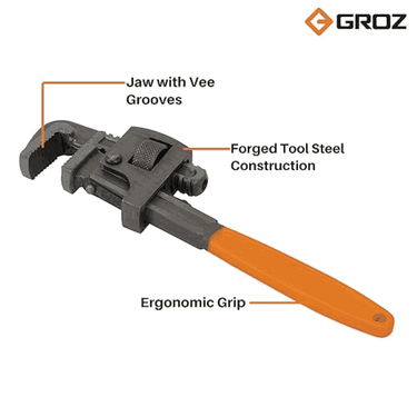 LXINDIA pipe wrenchers GROZ Adjustable 24inch Pipe Wrench