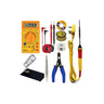 LXINDIA soldering iron GUNK Solder Iron kit Multimeter Wire cutter Iron Stand Soldering Paste Soldering Wire Tweezer (8 In 1 Combo)