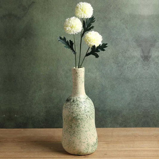 LX INDIA vases Habere India All The Cultures Fabricating India Flower Pot for Living Room M (Green)