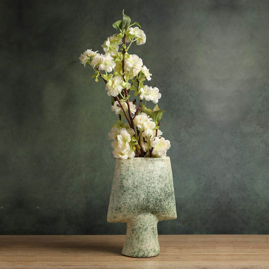 LX INDIA vases Habere India All The Cultures Fabricating India Flower Pot for Living Room S (Green)