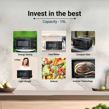 LXINDIA Microwave Ovan Haier 19 L Solo Microwave Oven (HIL1901MBPB)