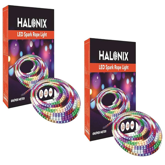 LX INDIA Led Light Halonix 10 Meter Multicolor 11W Rope Light |8 Light Modes | Ip65 Certified,Bis Approved | Fairy Light,String Light