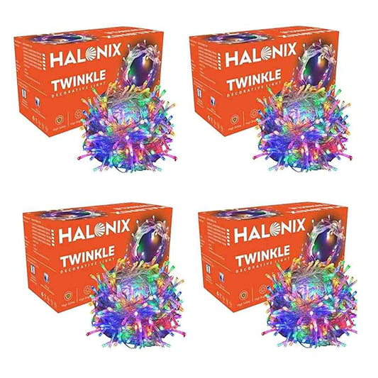 LX INDIA Led Light Halonix Twinkle 32 Feet Multicolor 46 LED Decorative Light | Diwali Lights for Decoration for Home | Fairy Light | Festival Light | Curtain Light pack of 3