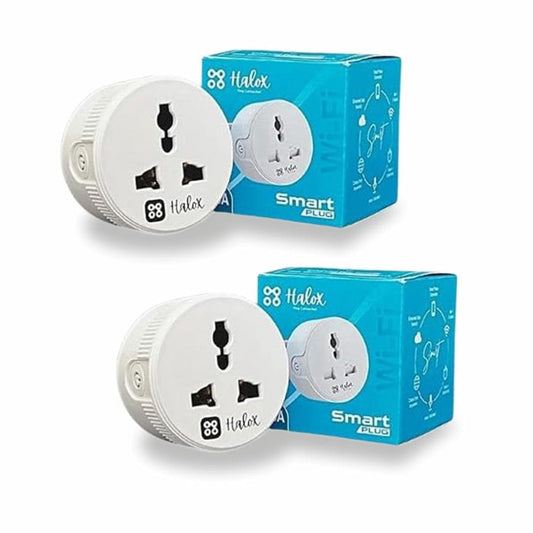 LX INDIA Smart Plug HALOX 10A Wi-Fi Smart Plug for Household Appliances Compatible with Alexa, Google Home